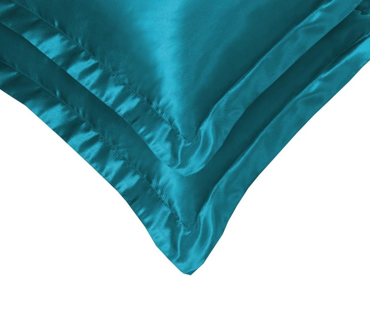 Beauty Silk Satijnen Kussenslopen Set van 2 stuks 60 x 70 cm Aqua