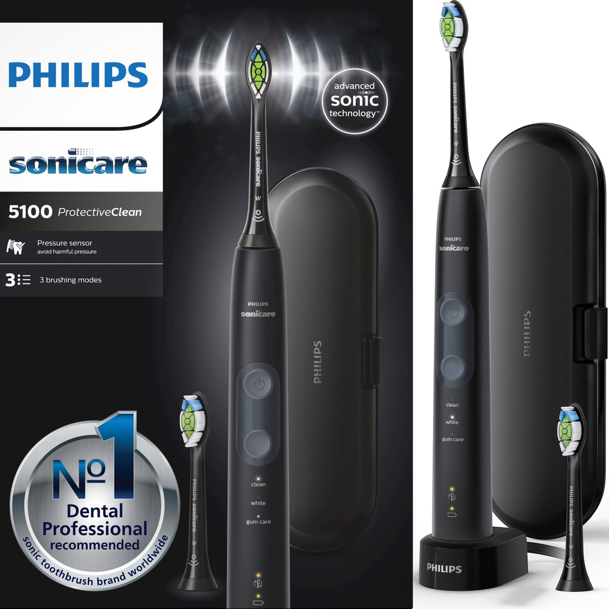 Philips Sonicare ProtectiveClean 5100 - HX6850/47 - Elektrische tandenborstel - Philips