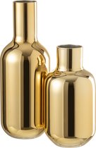 J-Line vaas Fles Decoratief - glas - goud - large