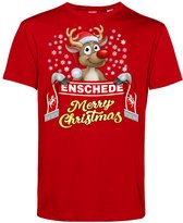 T-shirt kind Enschede | Foute Kersttrui Dames Heren | Kerstcadeau | FC Twente supporter | Rood | maat 92