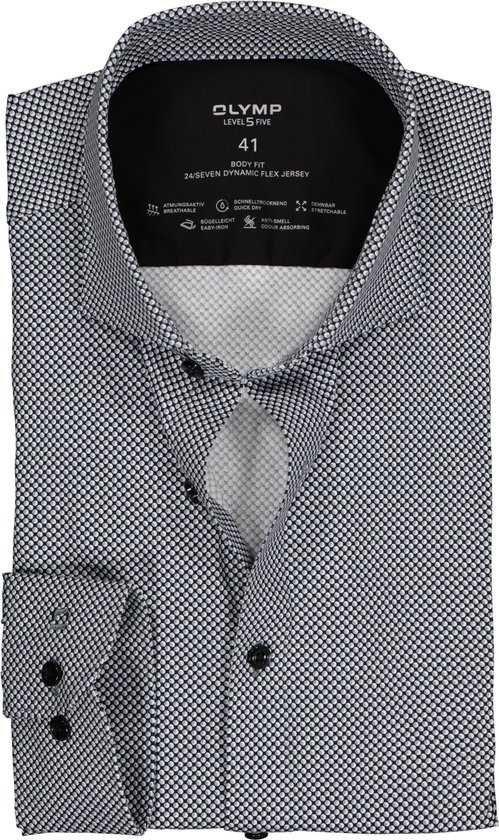 Olymp Camicia Uomo Level Five Body Fit, Maniche Lunghe, Twill, Colore Ozon 12, Taglia 39 - 2