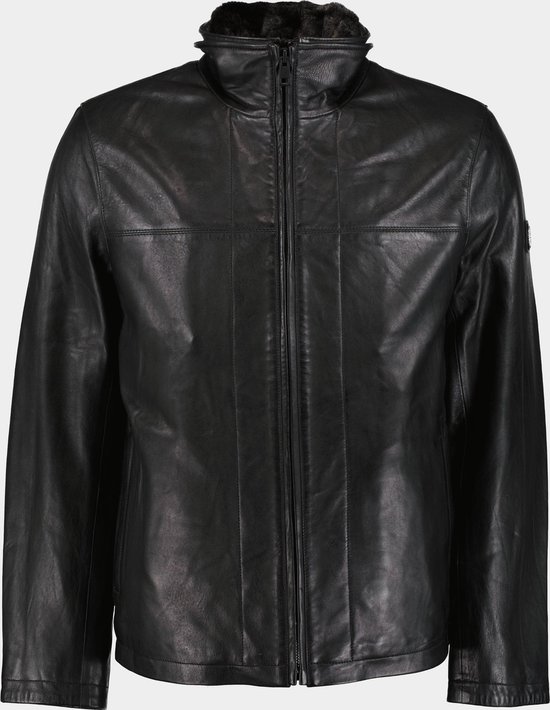 Foto: Donders 1860 lederen jack zwart leather jacket 52398 999