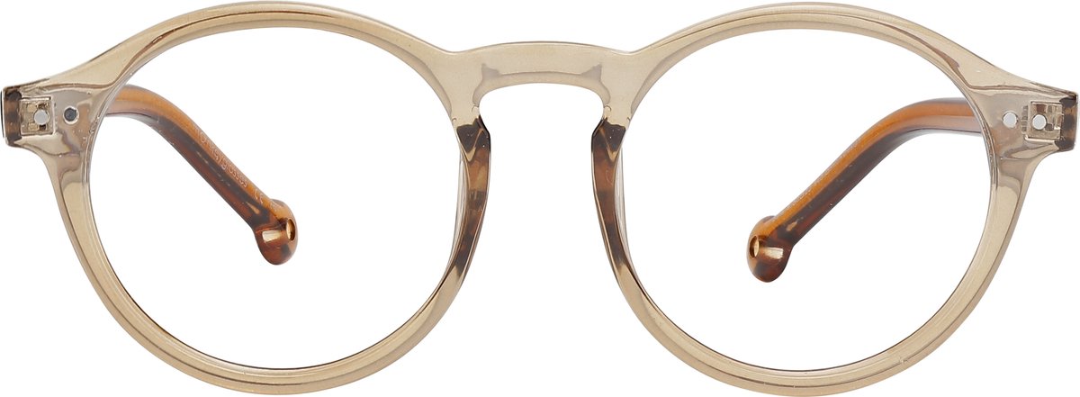 ™Monkeyglasses Bille 6 Smoke / Brown transparent BLC + 1,0 - Leesbril - Blauw Licht Bril - 100% Upcycled - Danish Design