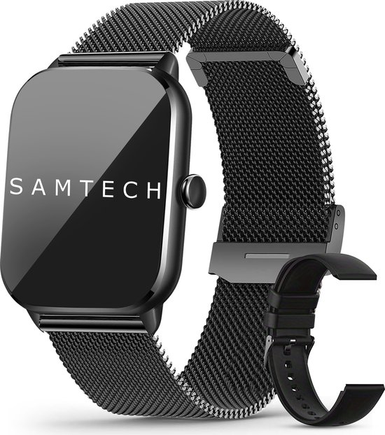 SAMTECH Smartwatch Ultra Thin Pro Serie 5 - Dames & Heren – Sport horloge - Stappenteller, Calorie Teller, Slaap meter, HD – IOS & Android - Zwart