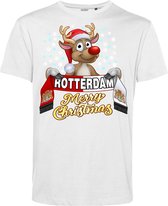 T-shirt kind Rotterdam | Foute Kersttrui Dames Heren | Kerstcadeau | Feyenoord supporter | Wit | maat 128
