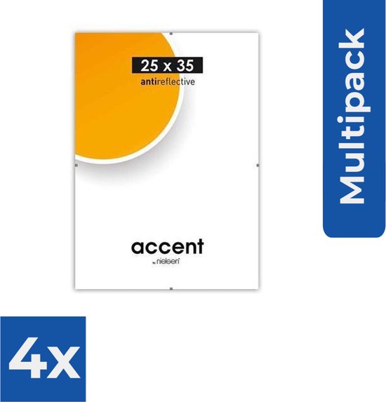 Nielsen Clipframe 6823001 Anti-Reflex 25x35 cm - Fotolijst - Voordeelverpakking 4 stuks