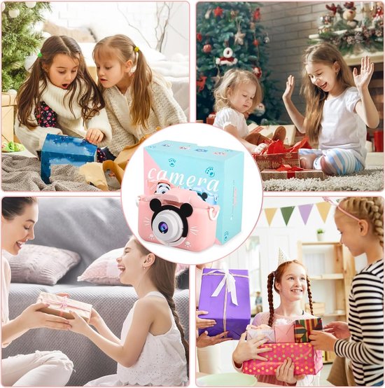 Appareil Photo Enfant 2.0 Pouces – Caméra Numérique 1080P, 32 Go SD Incluse | Avec Filtres, Jeux, étui Silicone – Cadeau 3-10 Ans