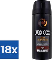 Axe Deodorant Dark Temptation 150ml - Voordeelverpakking 18 stuks