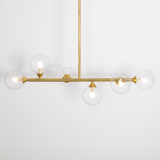 Hanglamp Aster - goud met transparant glas
