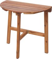 Table pliante MCW-L19, table de jardin table de balcon, bois d'acacia pliant intérieur/extérieur certifié MVG 71x70x34cm