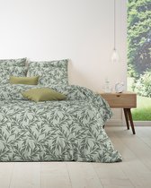 Mistral Home - DEKBEDOVERTREK - katoen renforcé - 200 x 200 cm + 2x 65 x 65 cm - tweepersoons - botanisch - groen