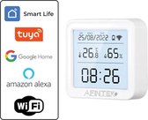 Thermomètre/hygromètre WiFi Smart Life avec date et heure - Version à piles