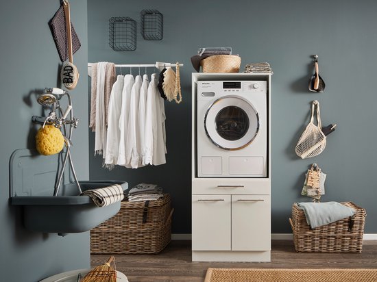 Laundry Wasmachine kast met verhoger - Wasmachine kast - Wasmachine ombouw  meubel -... | bol