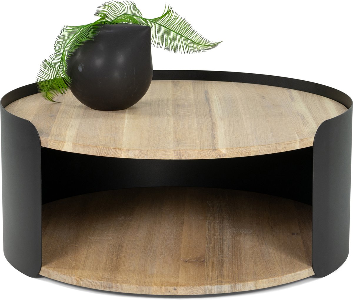 Torna Design CYLINDER L Salontafel - Zwart / Eiken