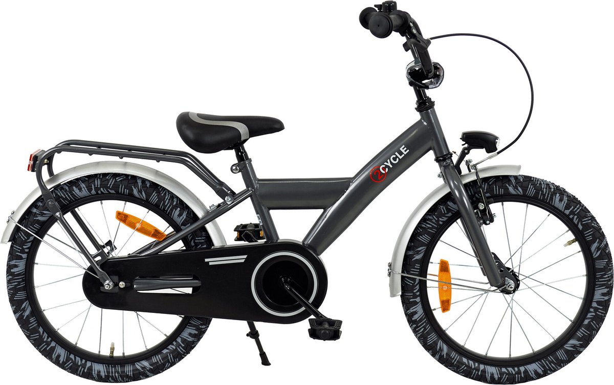 2Cycle Nitro - Kinderfiets - 20 inch - Antraciet -Jongensfiets - 20 inch fiets
