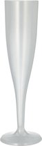 Herbruikbare champagne glazen van onbreekbaar PP 100/135ml Ø 4,8 cm · 20,1 cm, reusable glazen (30 stuks)