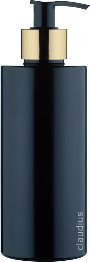 Lege Plastic Fles 300 ml PET zwart - met gouden pomp - set van 5 stuks - Navulbaar - Leeg