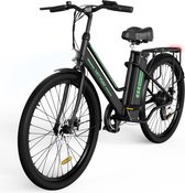 Vélo électrique HITWAY - E-BIKE - 26 pouces - Moteur 250 W - Jusqu'à 35-70 km - Zwart