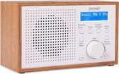 Denver DAB Radio - Retro Radio - Keukenradio - Draagbare Radio - Batterijen & Netstroom - DAB46 - Wit