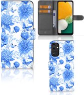 Hoesje voor Geschikt voor Samsung Galaxy A14 4G Flowers Blue