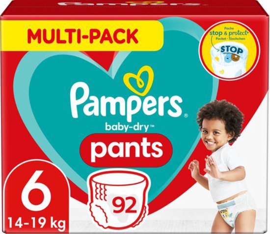 Pampers - Baby Dry Pants - Maat 6 - Megapack - 92 luierbroekjes - 9/15 KG - Pampers