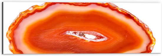 Dibond - Kristal - Rood - Geel - Oranje - Roze - 60x20 cm Foto op Aluminium (Wanddecoratie van metaal)