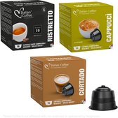 Combo Pack Dolce Gusto compatible - Ristretto, Cappuccino, Cortado/Macchiato - Italian Coffee 3x32 koffiecups