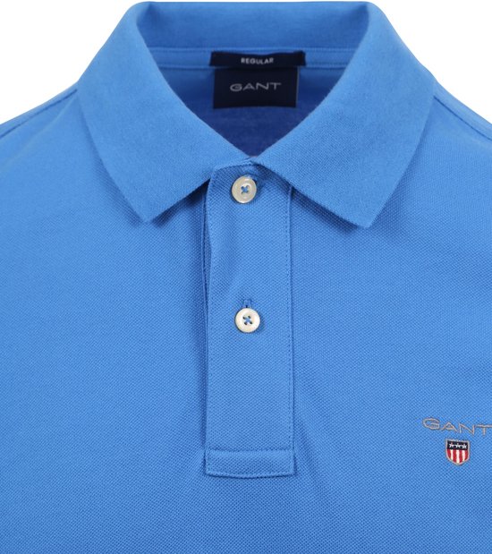 Gant - Polo Original Blauw - Regular-fit - Heren Poloshirt Maat 5XL