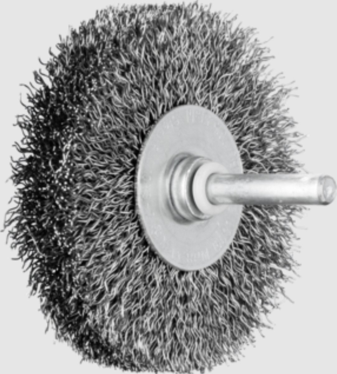 Ronde borstels ongetordeerd op stift