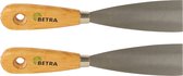 Couteau à mastic Betra - 2x - largeur de travail 40 mm - acier affûté conique - manche en bois