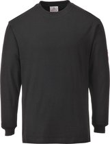 Portwest FR11 Vlamvertragend Anti-Statisch Lange Mouw T-Shirt zwart XXL