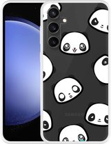 Cazy Hoesje geschikt voor Samsung Galaxy S23 FE Panda Emotions