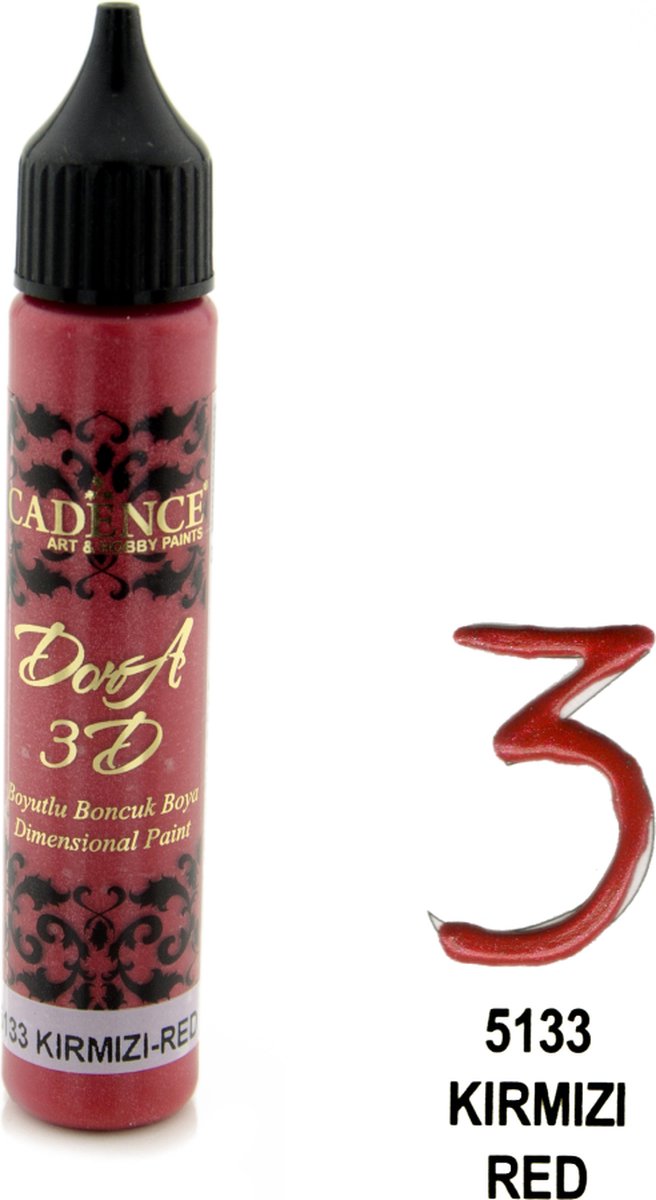 Cadence Dora 3D Metallic Dimensional Verf 25 ml Rood