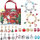 MOZY - Adventskalender Armbandjes - M10 - Goud en Zilver - Sieraden - 22 Bedels - Armbandje - Kinderen - Kerstdecoratie - Kerst - Kerstcadeau - Aftellen Kerst
