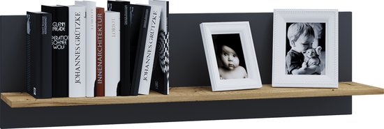 VCM Houten wandplank Hangende plank Boekenplank Wandplank Deco plank
