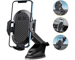 Leputie 3 in 1 Telefoonhouder Auto Ventilatie - GSM Houder - Auto Accessories - Verstelbaar - Universeel - Telefoonhouders Auto - Zwart