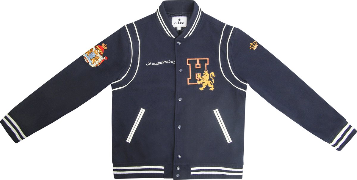 O.Leo - Varsity Jacket - Donkerblauw - Uniseks - M