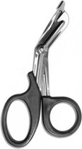 Belux Surgical Instruments / Lister schaar- Roestvrij staal met plastic handvat - Kledingschaar-16cm-Rebruikbaar, niet steriel en autoclaveerbaar - Zwart