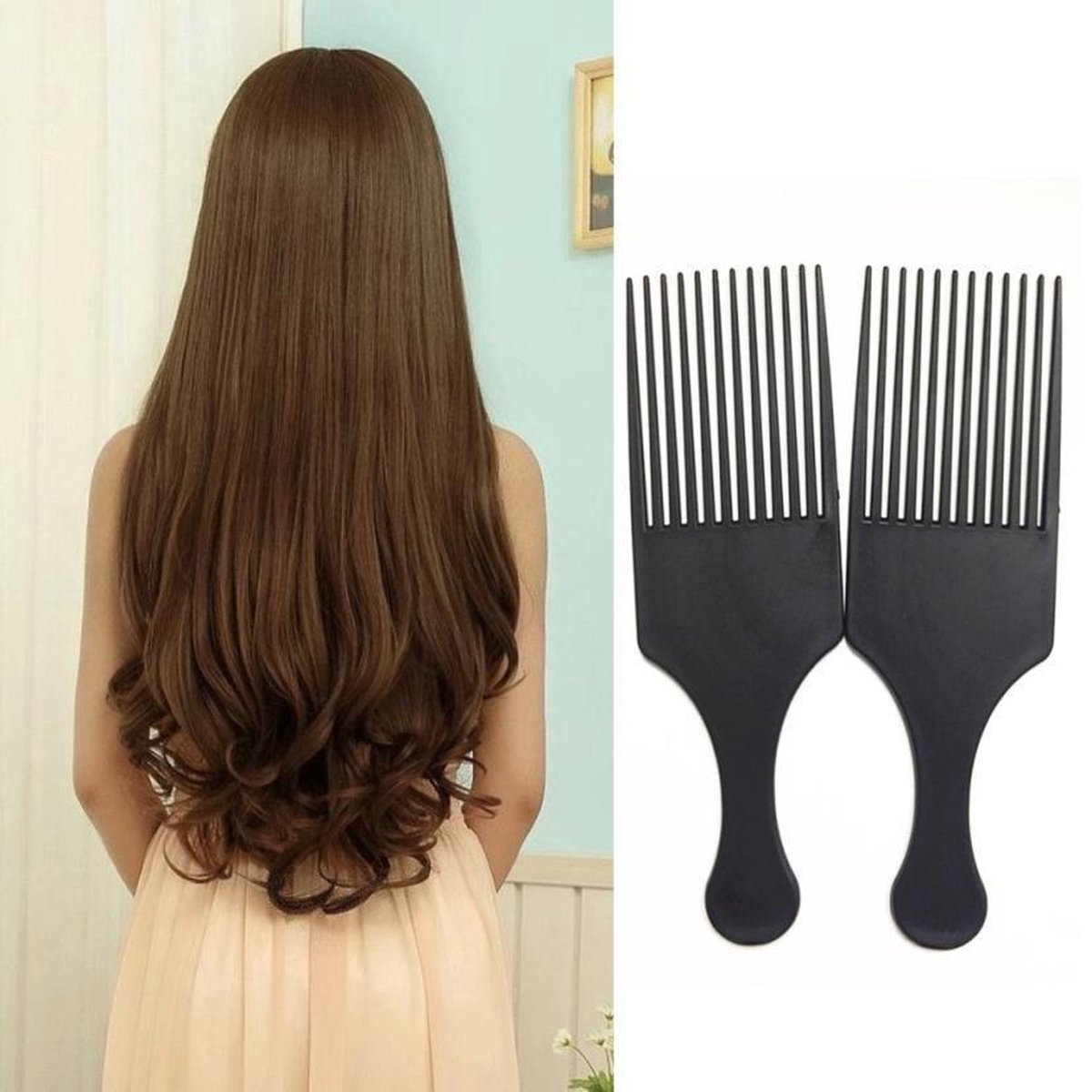 Jumada's - Kam je haar met de Hair Mode Afro Kam - Kam wijde tanden - Krullenkam