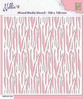 Mixed media stencil 15 x 15 cm - Zebra
