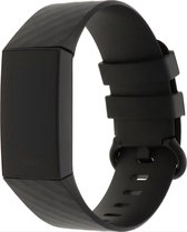 CHPN - Horlogebandje - Bandje geschikt voor Fitbit - Fitbit Charge 3 - Sportbandje - Zwart - M/L - Horlogeband - Armband -Polsband - Stappenteller