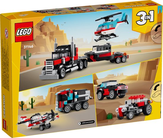 LEGO Creator 3in1 Truck avec hélicoptère - 31146