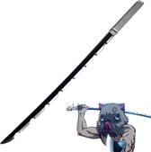 Living by ROKA® | Demon slayer: Kimetsu no Yaiba | Hashibira Inosuke zwaard | Zwaard van schuim | Anime | Sumurai | Demon slayer | Hashibira Inosuke | Samurai zwaard | Ninja | Cosplay | Fantasiespel | Decoratie | Zwaard met bewaarkoker