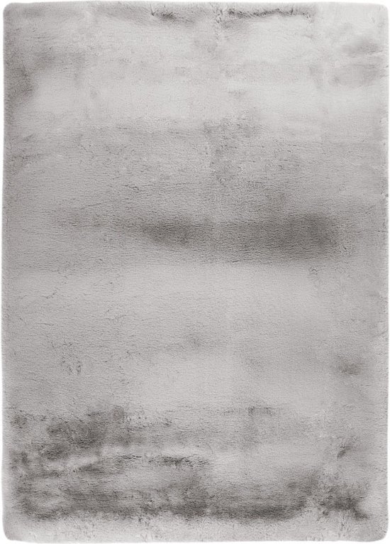 Tapijtenloods Luxury Premium Fluffy Vacht Vloerkleed - Zilver / Grijs - 200x290 CM - Superzacht Tapijt voor Woonkamer en Slaapkamer