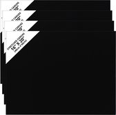 Belle Vous 4 Pak Zwart Canvas - 40 x 50 cm - Voorgerekte Canvas Paneelborden - Geschikt voor Acryl en Olieverf, Maar ook Schetsen en Tekenen