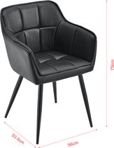 Fauteuil Birmingham 79x56x53,5 cm kunstleer zwart