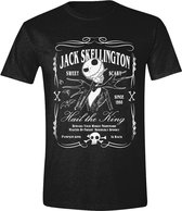 PCMerch The Nightmare Before Christmas - Jack Skellington Label Heren T-shirt - S - Zwart