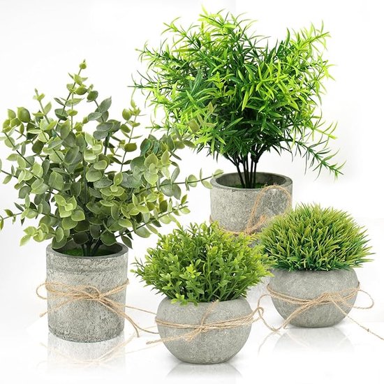 5 stuks kunstplanten zoals echte kunstplanten, klein, decoratieve