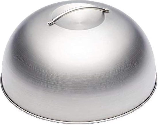 Stoompandeksel voor het smelten van kaas/voor burgers, metallic, 22,5 cm