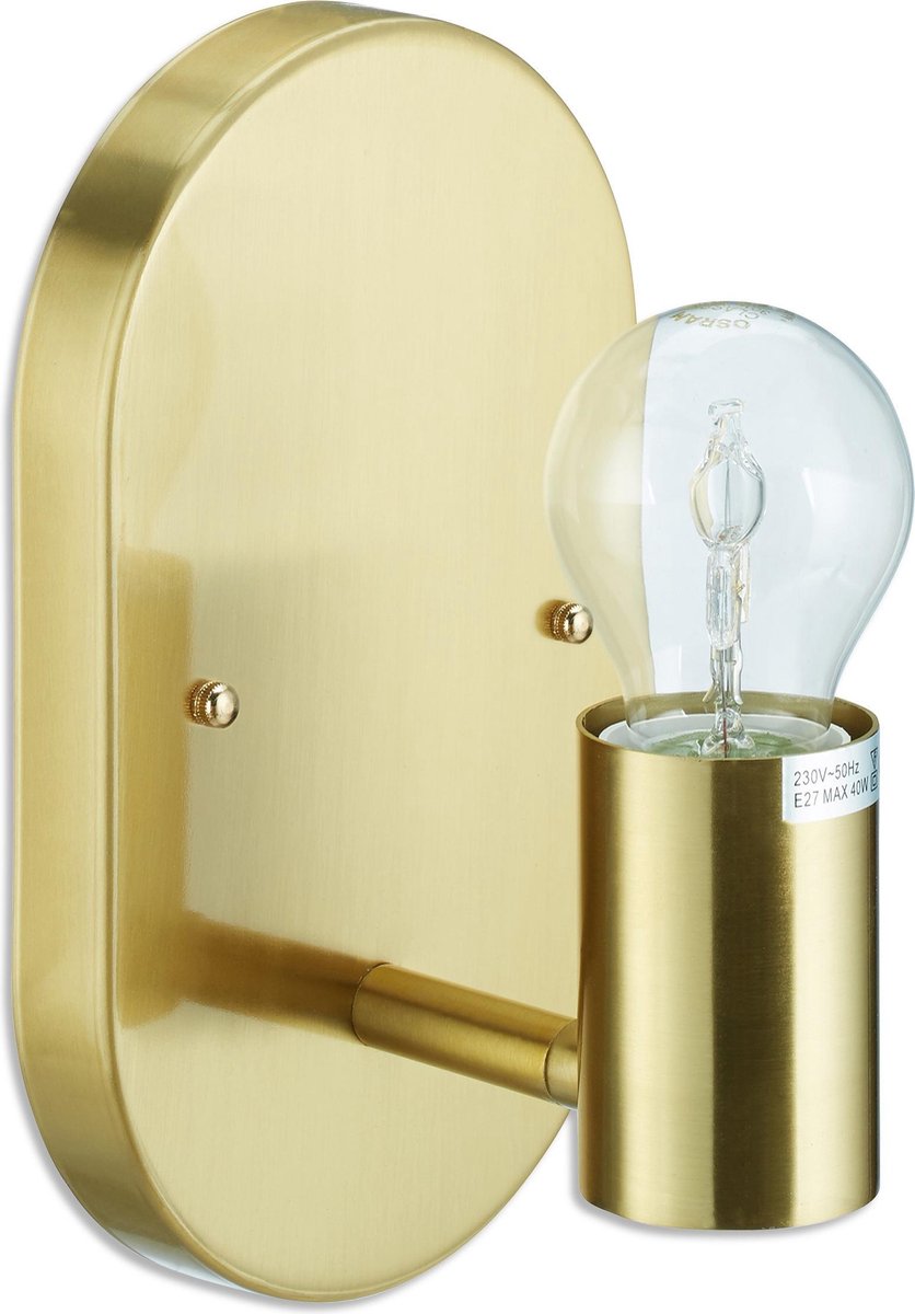 Relaxdays wandlamp vintage - muurlamp slaapkamer - d